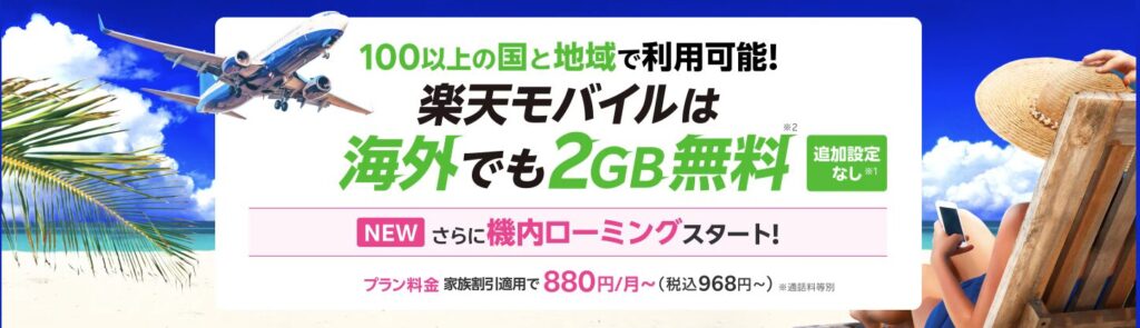 Roaming internazionale di Rakuten Mobile